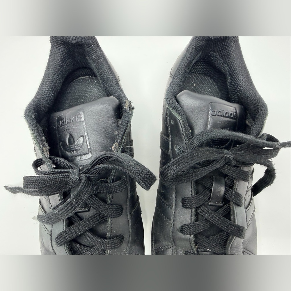Adidas Superstar Black Sneakers 80s Street Sporty Footwear Athletic Shoes Unisex - Picture 9 of 17